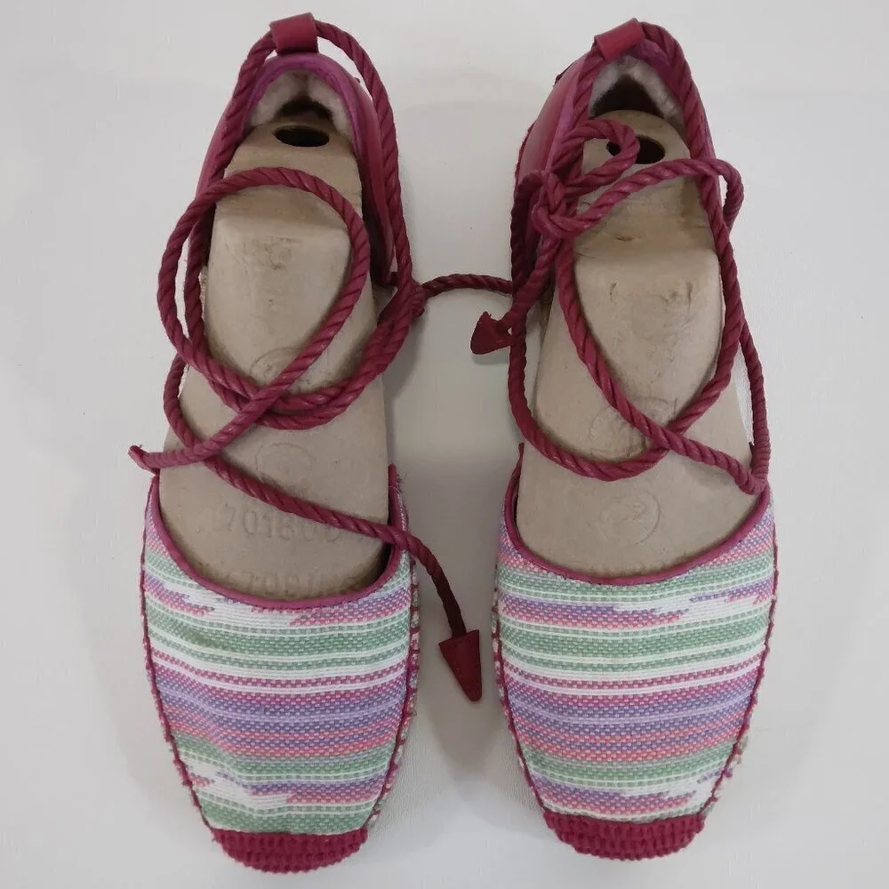 UGG Libbi Serape Espadrille Pink Sandals 1011189 Size 8 NEW